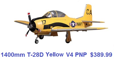 fms 1400 T-28D yellow V4 PNP